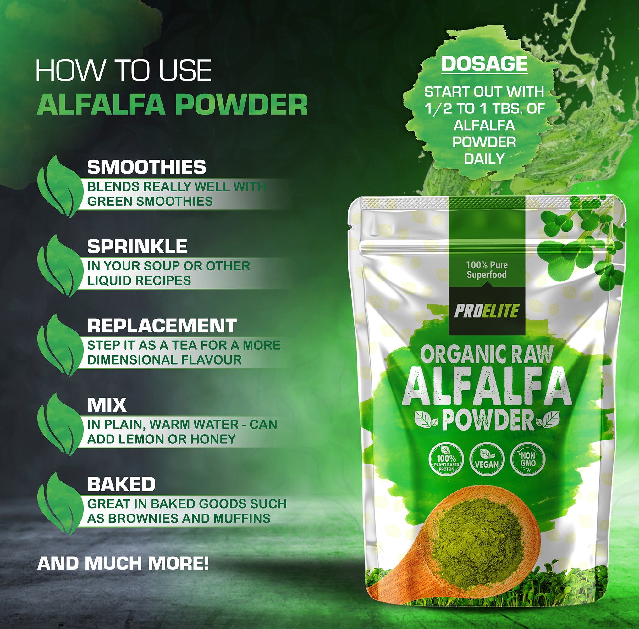 PROELITE Alfalfa Powder