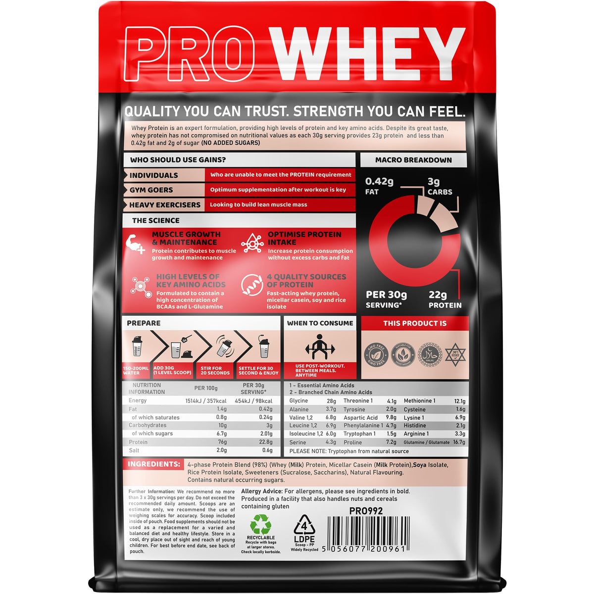 Pro Whey 1kg | Pro-Elite