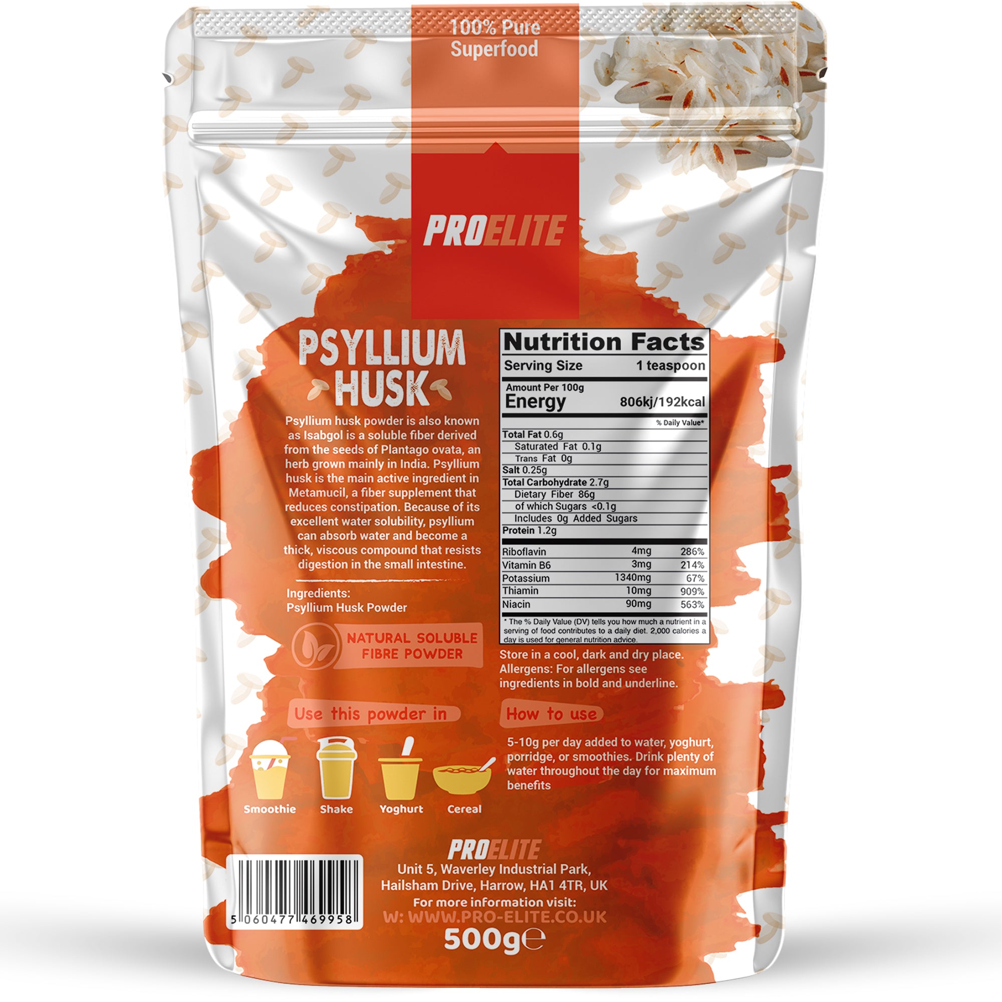 Psyllium Husk Powder | Pro-Elite
