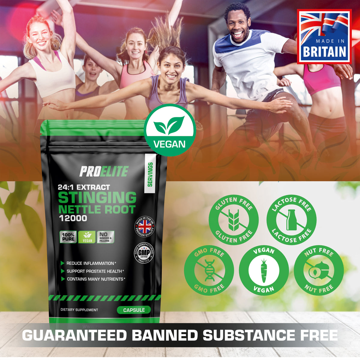 Stinging Nettle Root Vegan Capsules | Pro-Elite