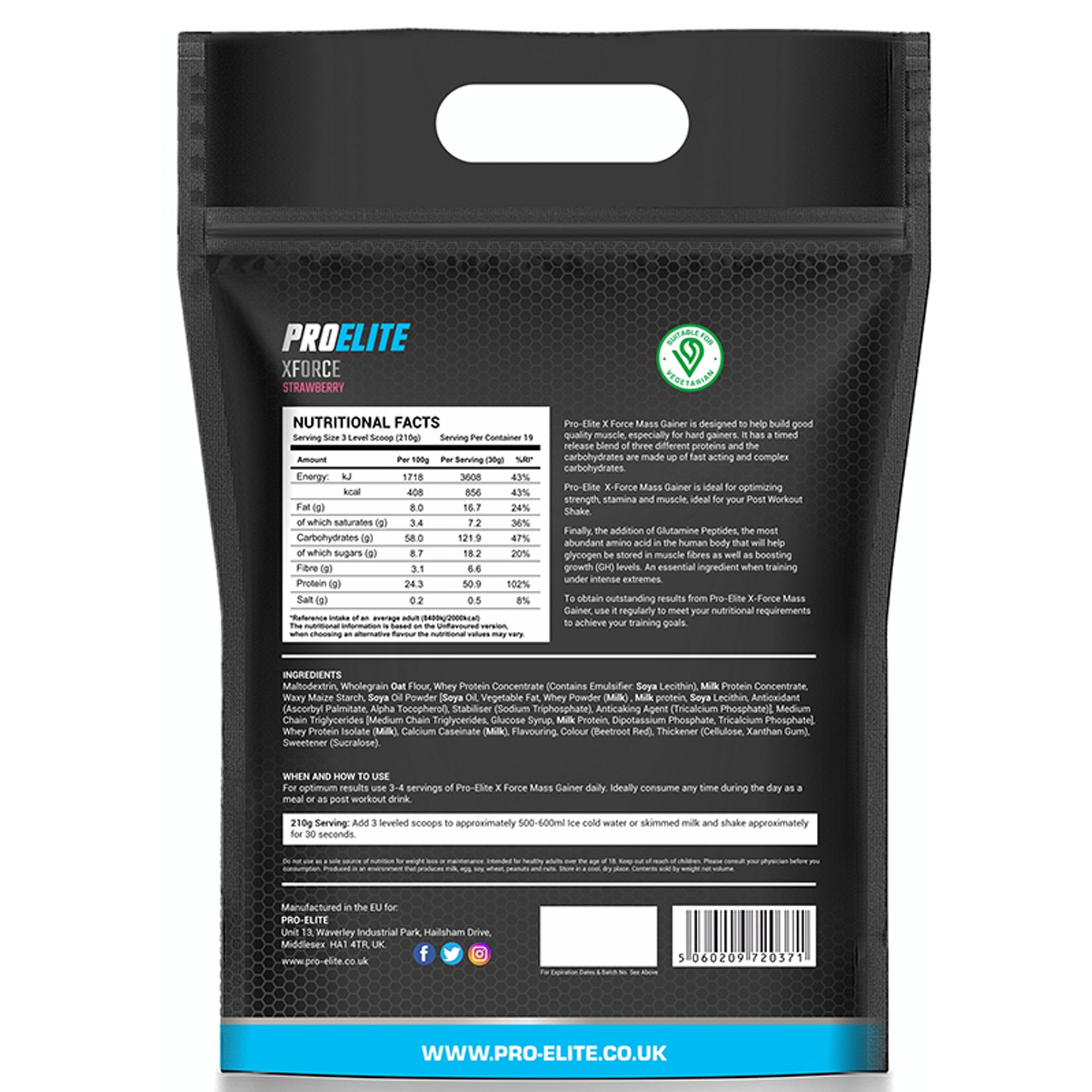XForce Mass Gainer Pouch | Pro-Elite