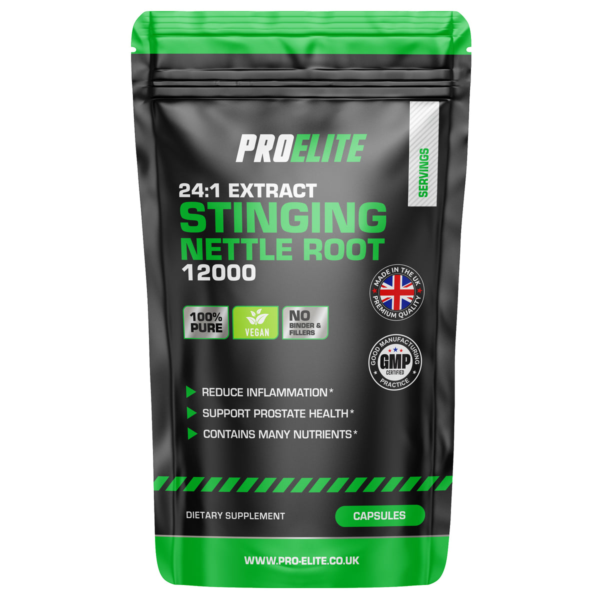 Stinging Nettle Root Vegan Capsules | Pro-Elite