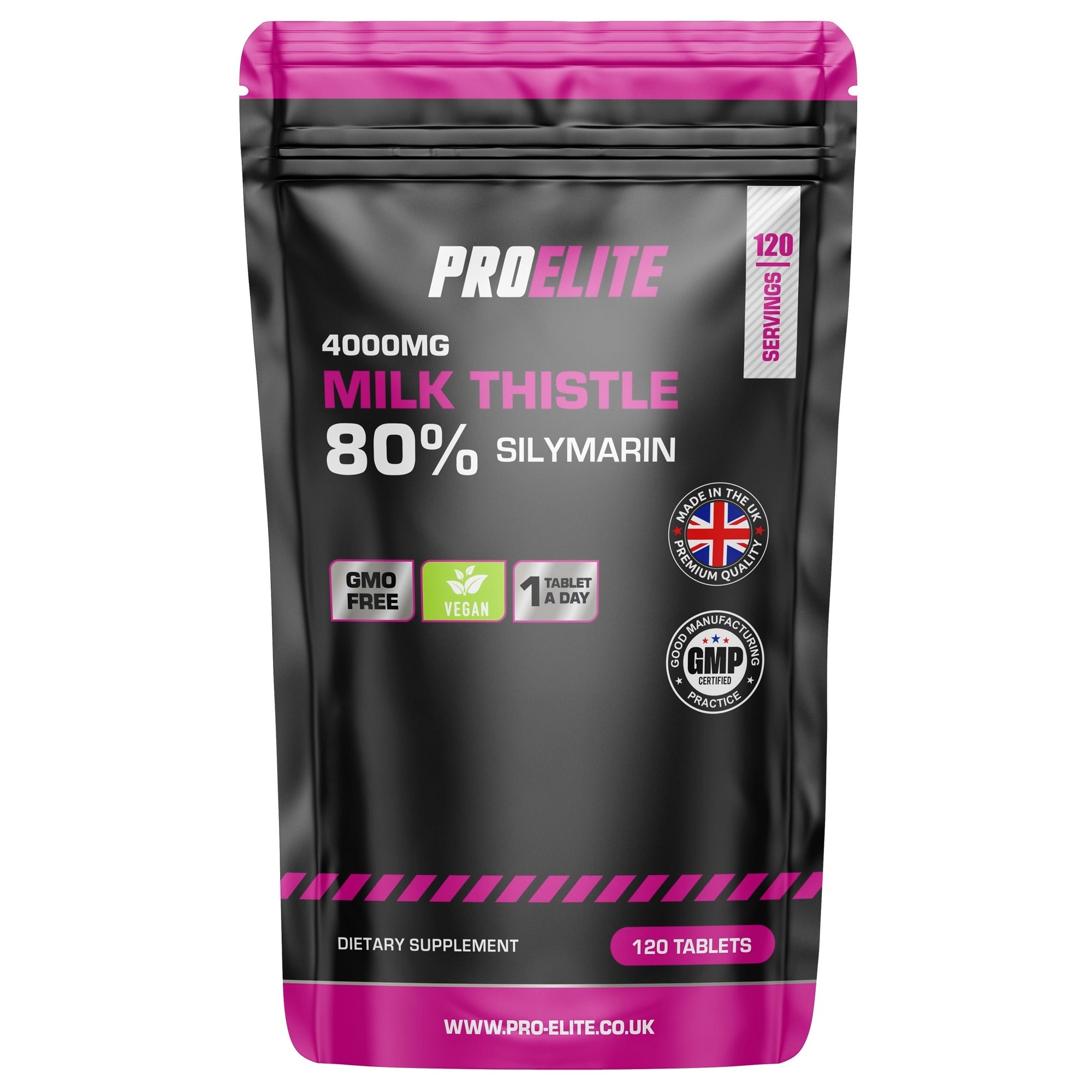 Milk Thistle 40:1 Extract Vegan Tablets | Pro-Elite