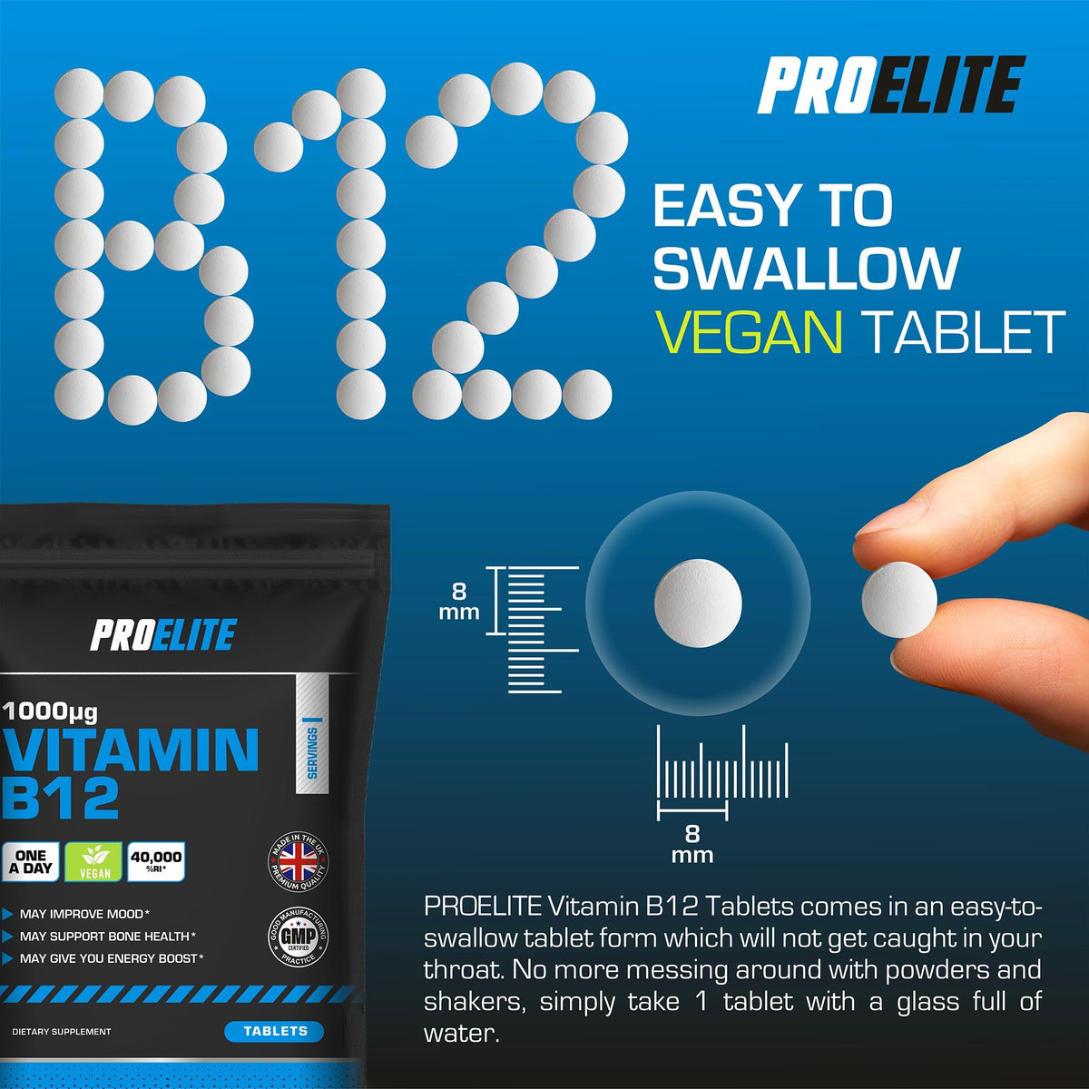 Vitamin B12 Tablets | Pro-Elite