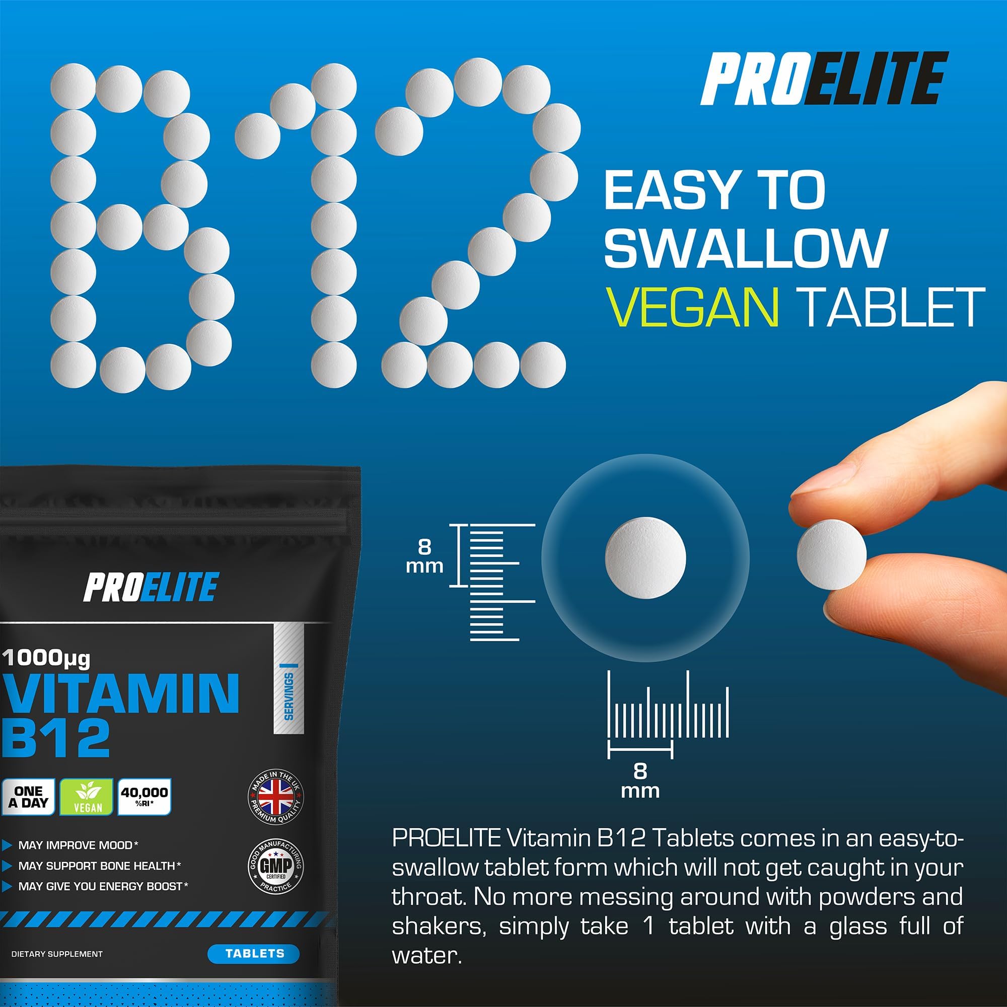 Vitamin B12 Tablets | Pro-Elite