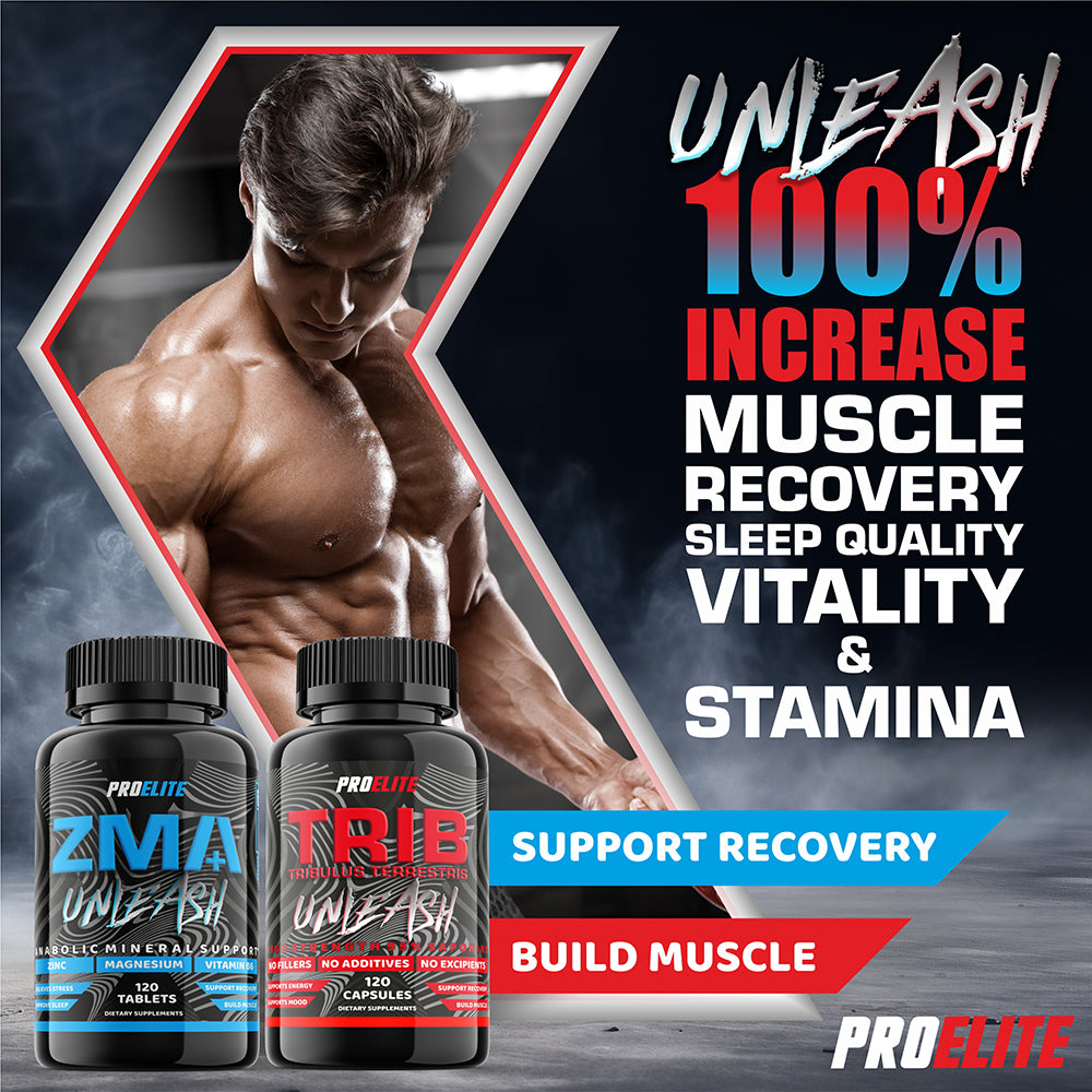 ZMB6+ - 120 Tablets (Bottle) + Tribulus Terrestris - 120 Capsules (Bottle) | Pro-Elite