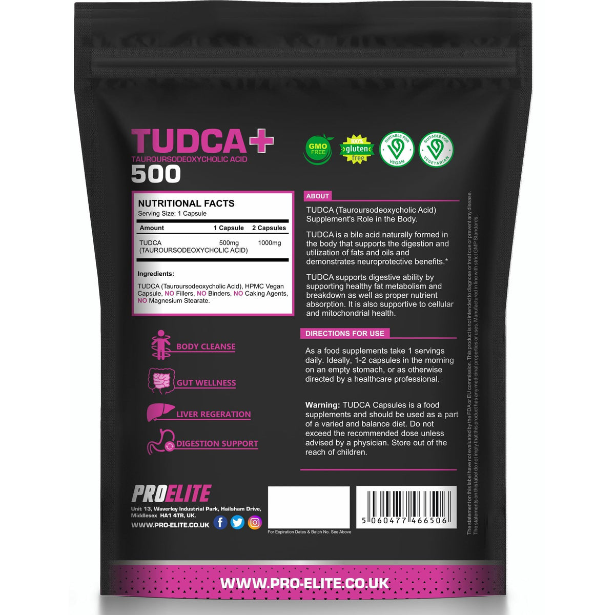 TUDCA Vegan Capsules | Pro-Elite