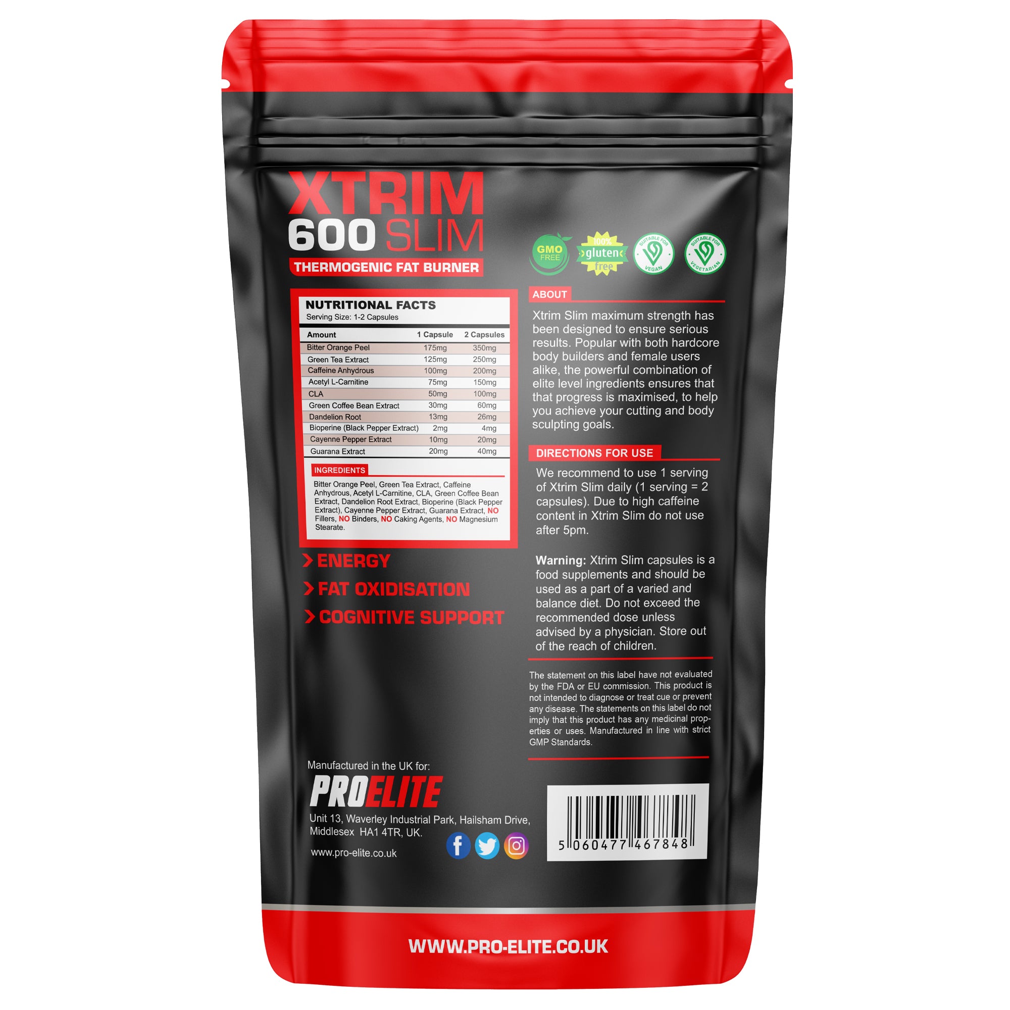 PROELITE Xtrim Slim Vegan Capsules