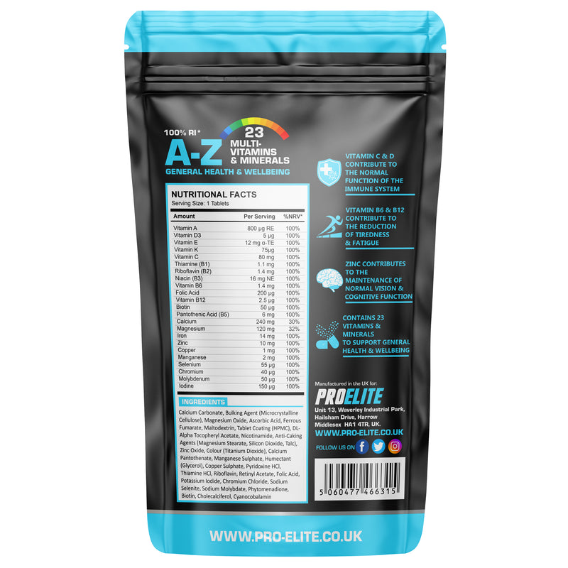 PROELITE A-Z Multi Vitamins & Minerals Vegan Tablets
