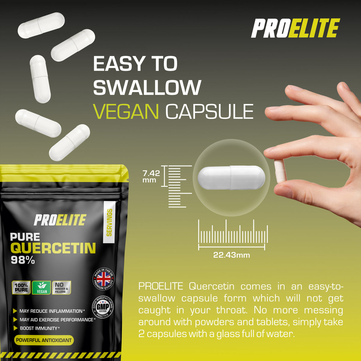 Quercetin Vegan Capsules | Pro-Elite