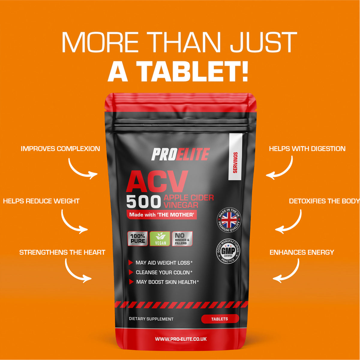 Apple Cider Vinegar Tablets | Pro-Elite