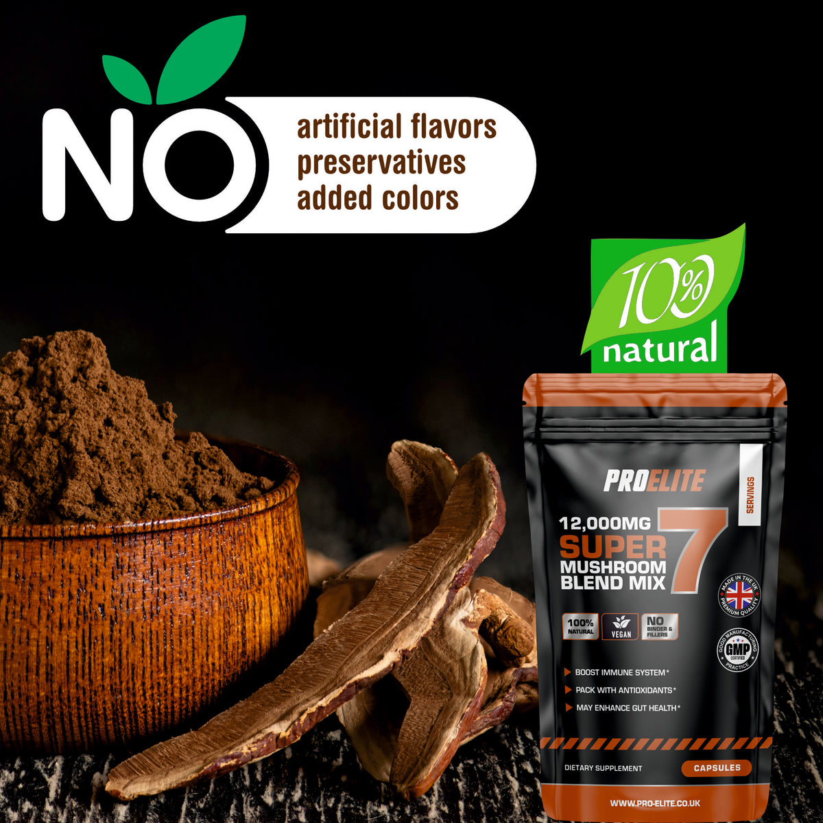 7in1 Mushroom Blend Vegan Capsules | Pro-Elite
