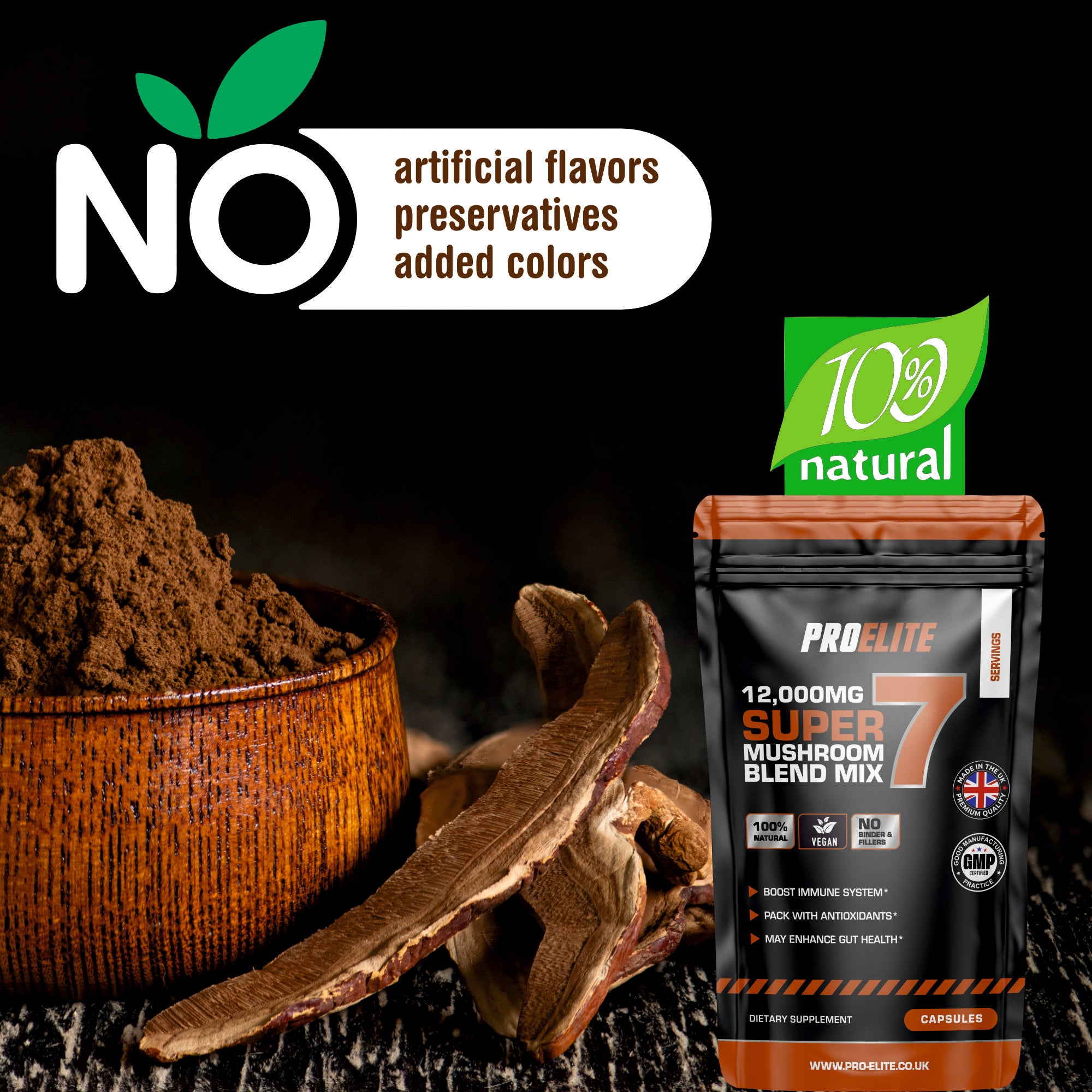 7in1 Mushroom Blend Vegan Capsules | Pro-Elite
