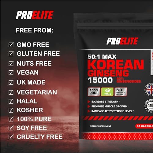 Korean Ginseng 300mg Vegan Capsules | Pro-Elite