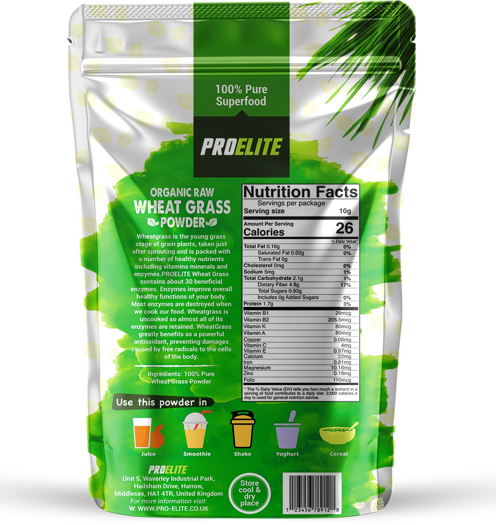 Wheat Grass Powder | Pro-Elite