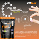 PROELITE Vitamin C + Zinc Vegan Tablets