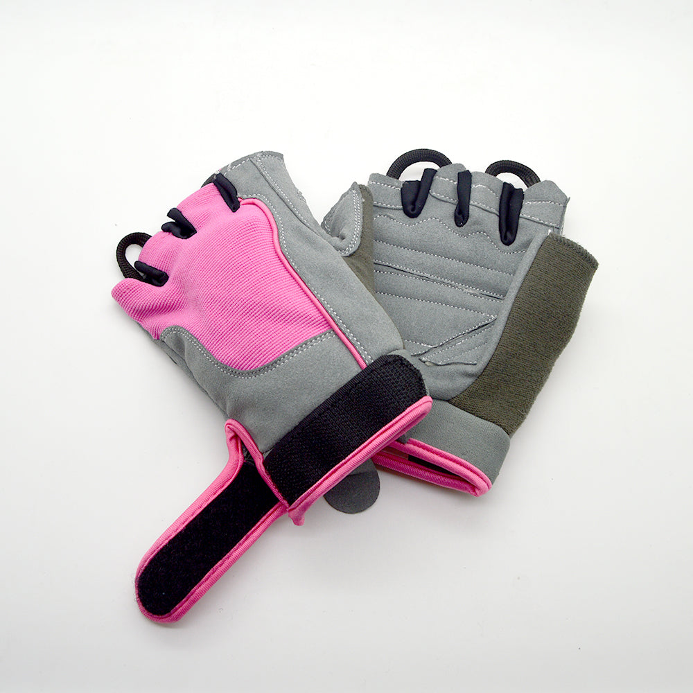 Weight Lifting Gloves - Pink/Grey | Pro-Elite