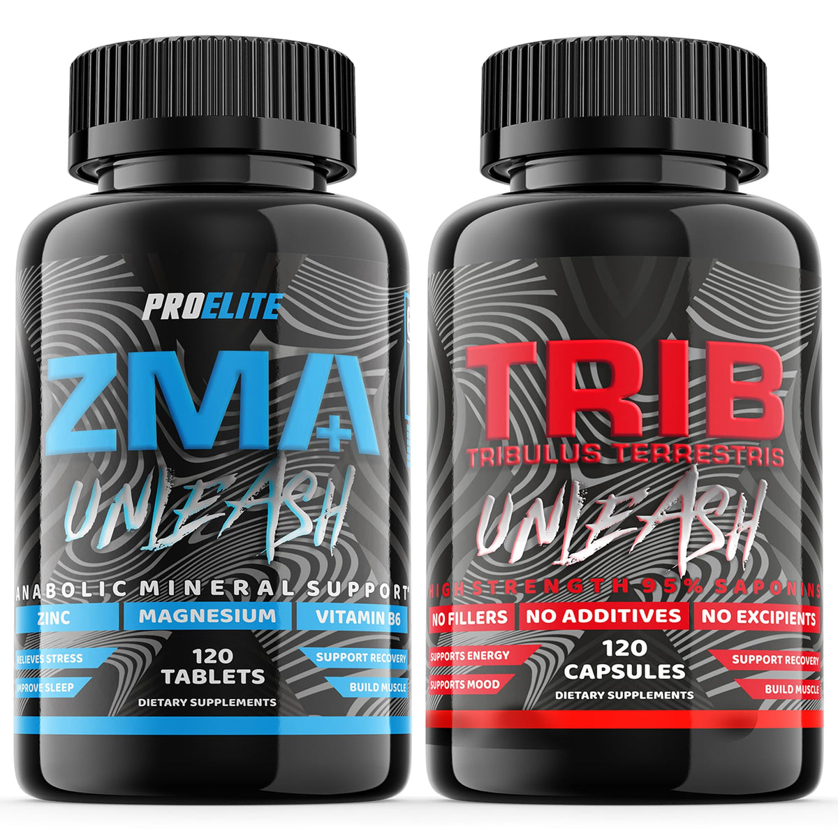 ZMB6+ - 120 Tablets (Bottle) + Tribulus Terrestris - 120 Capsules (Bottle) | Pro-Elite