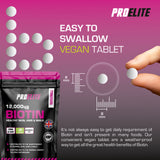 Biotin 12,000ug Tablets | Pro-Elite