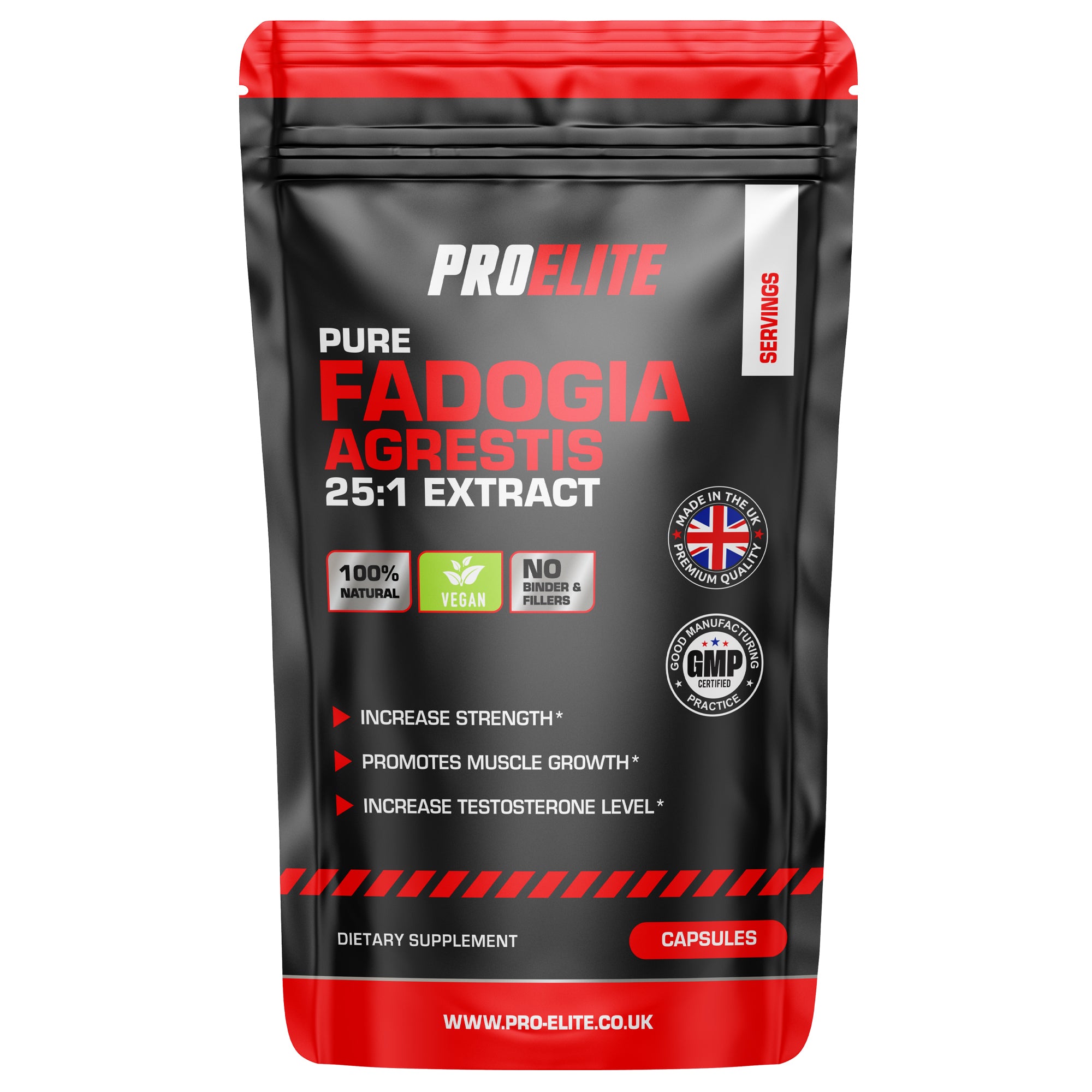 Fadogia Agrestis 25:1 Extract Vegan Capsules | Pro-Elite