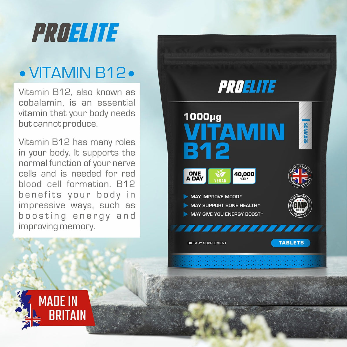 Vitamin B12 Tablets | Pro-Elite