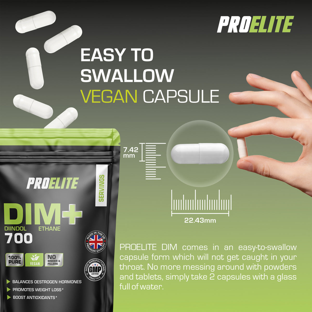 DIM Vegan Capsules | Pro-Elite