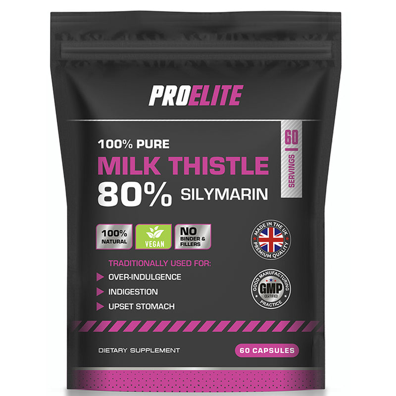 Pro-Elite Milk Thistle 40:1 Extract Vegan Capsules