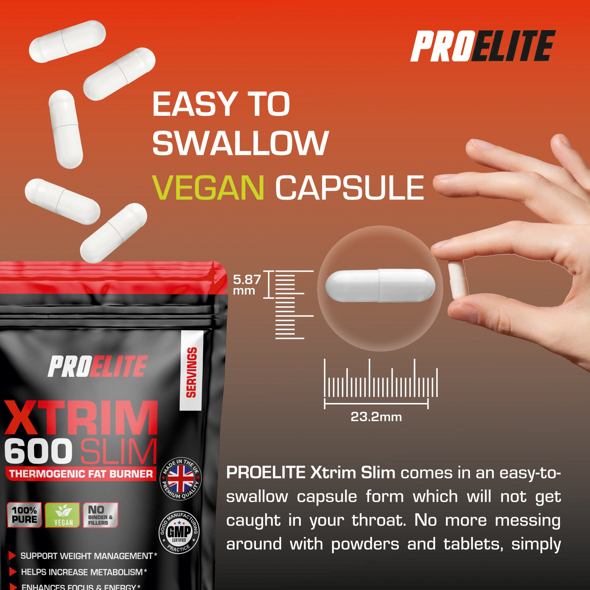 Xtrim Slim Vegan Capsules | Pro-Elite