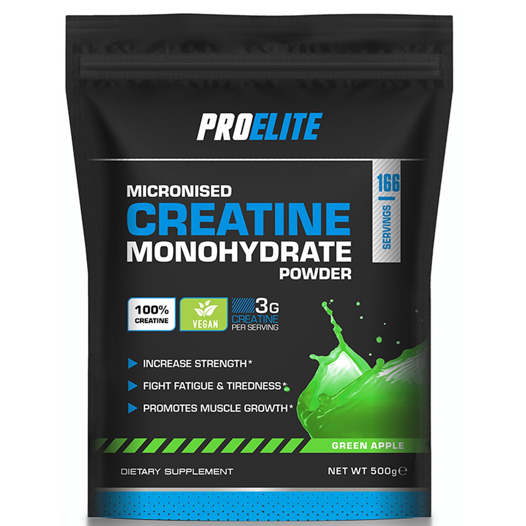 Pure Creatine Monohydrate Powder 500g (Pouch) | Pro-Elite