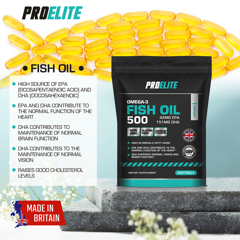 PROELITE Omega 3 Fish Oil 500mg - Softgels