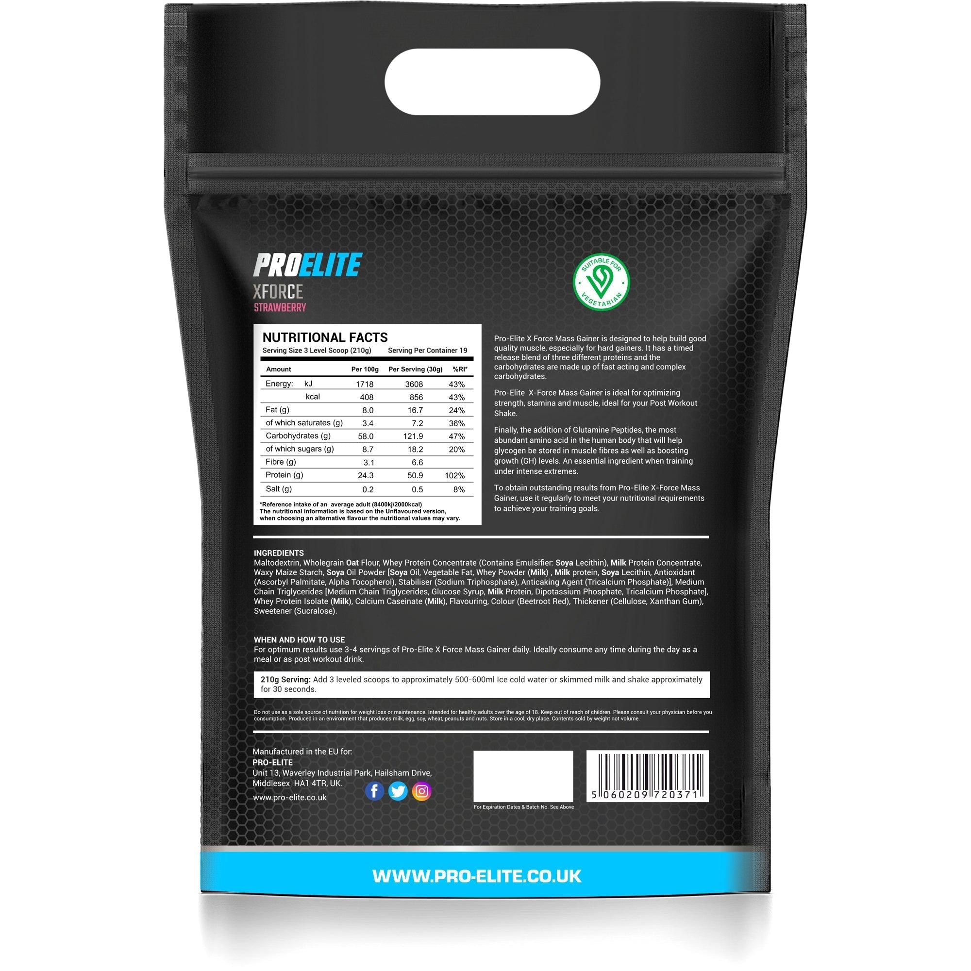 XForce Mass Gainer Pouch | Pro-Elite
