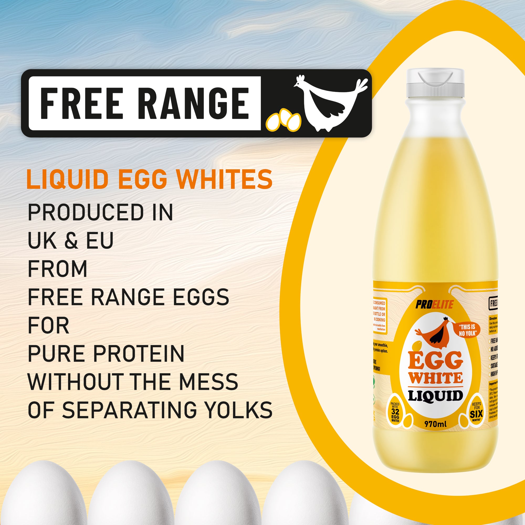 Liquid Egg White 970ml / 1kg | Pro-Elite