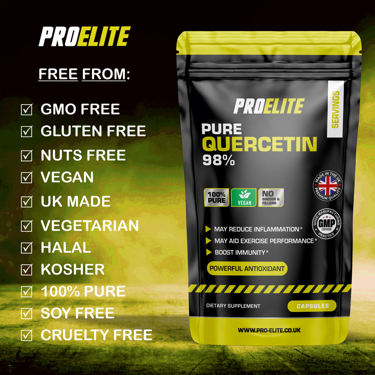 Quercetin Vegan Capsules | Pro-Elite