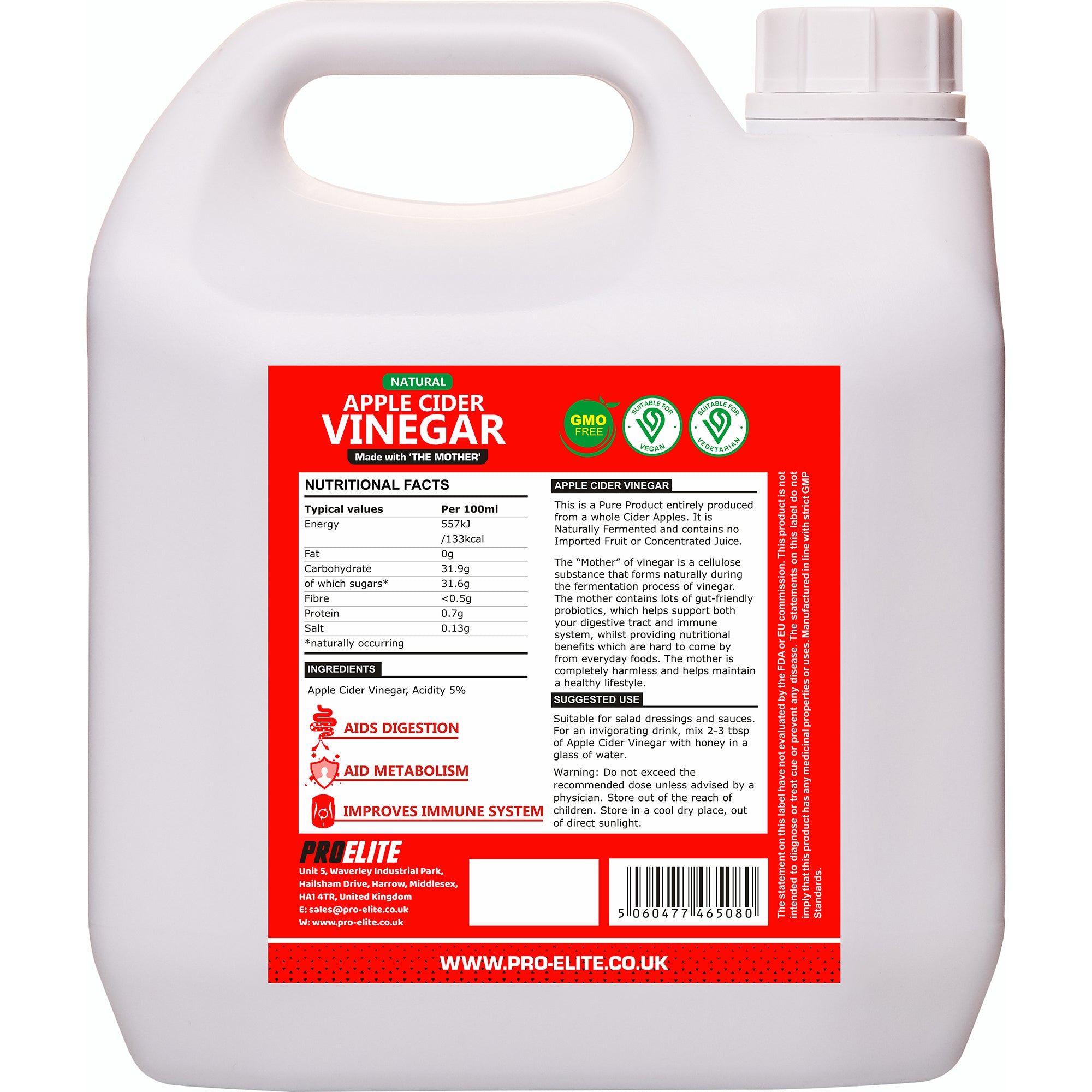 Apple Cider Vinegar with Mother | Pro-Elite