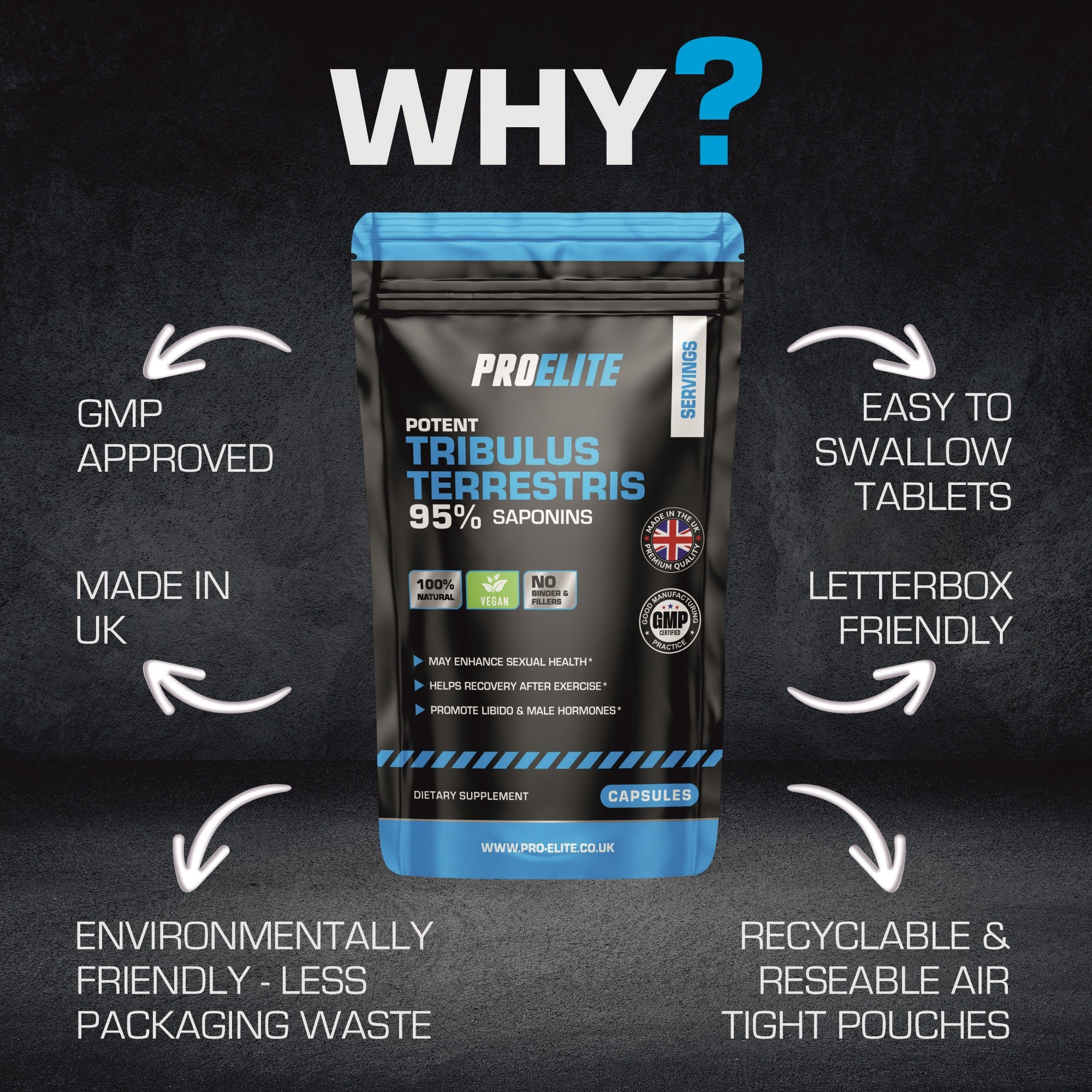 PROELITE Tribulus Terrestris Vegan Capsules