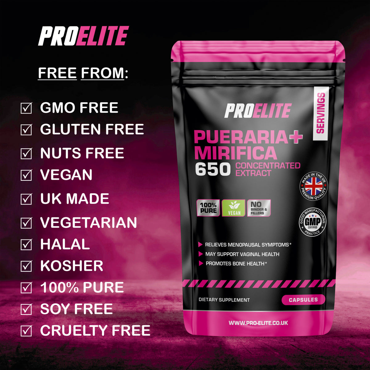Pueraria Mirifica Vegan Capsules | Pro-Elite