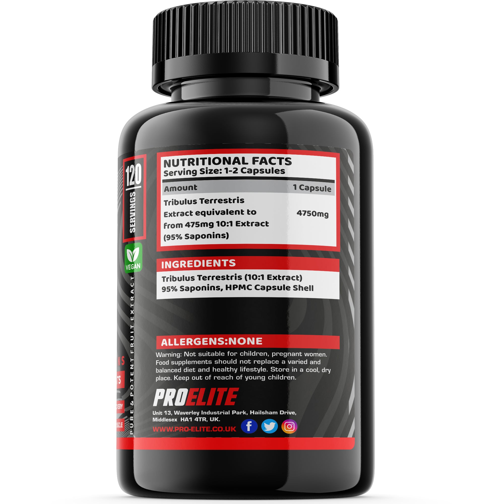 PROELITE Tribulus Terrestris - 240 Capsules