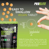 Ginkgo Biloba 6000 Vegan Tablets | Pro-Elite