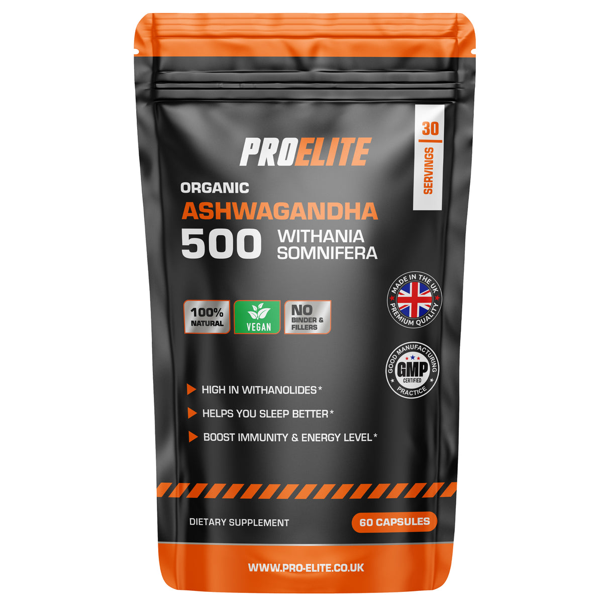 Ashwagandha Vegan Capsules | Pro-Elite