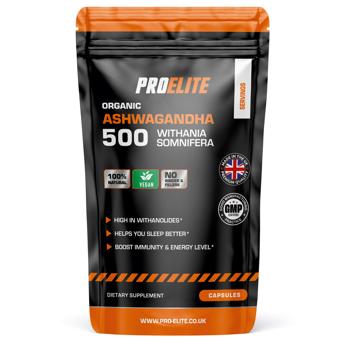 Ashwagandha Vegan Capsules | Pro-Elite