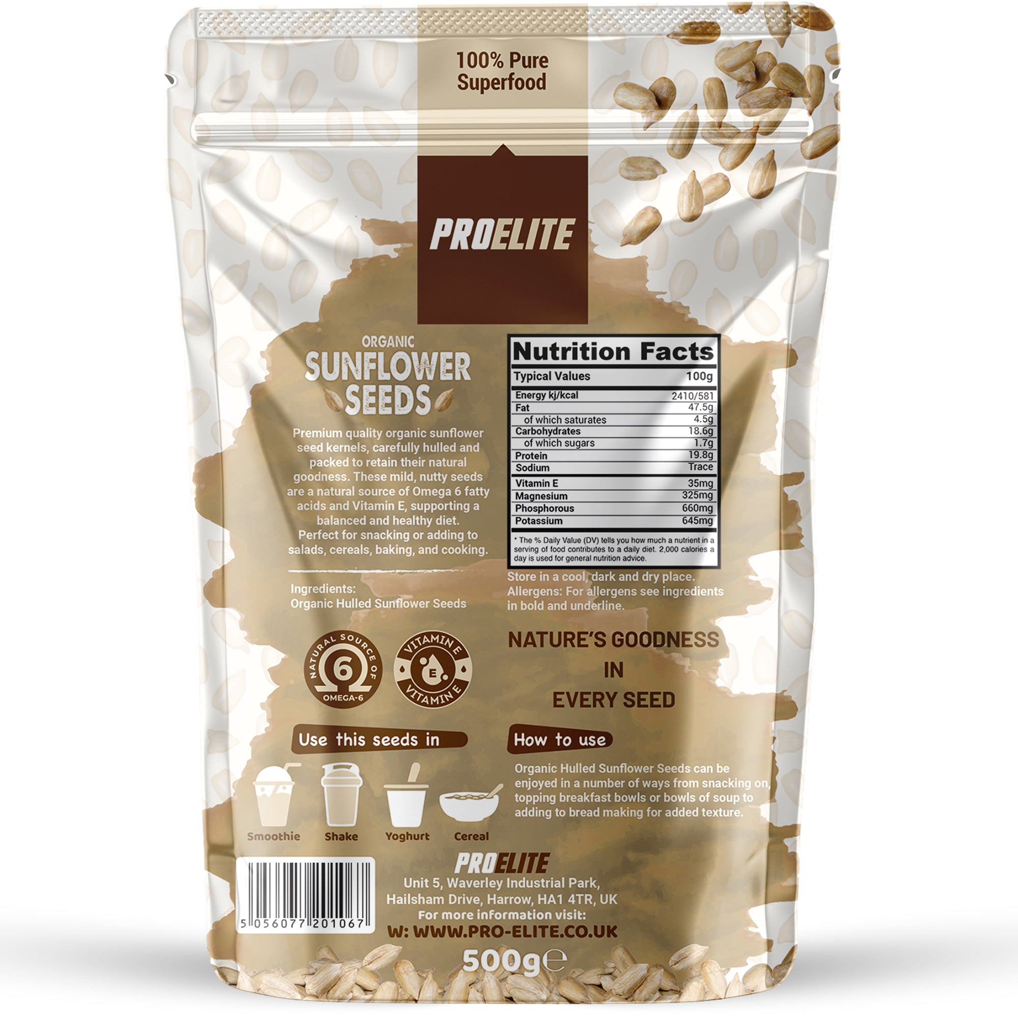 Organic Sunflower Seeds | Pro-Elite