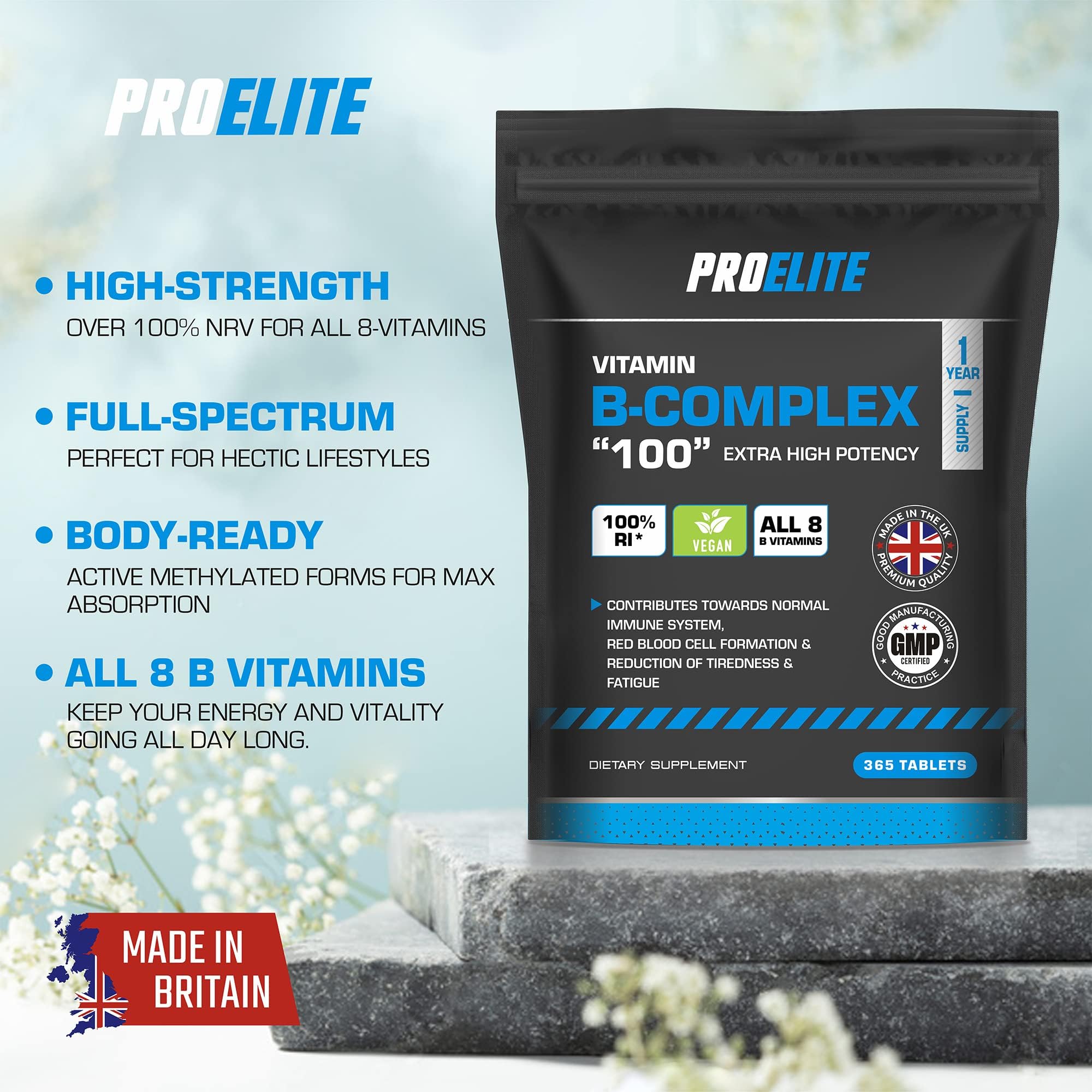 B-Complex Vegan Tablets | Pro-Elite