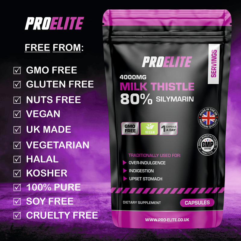 Pro-Elite Milk Thistle 40:1 Extract Vegan Capsules
