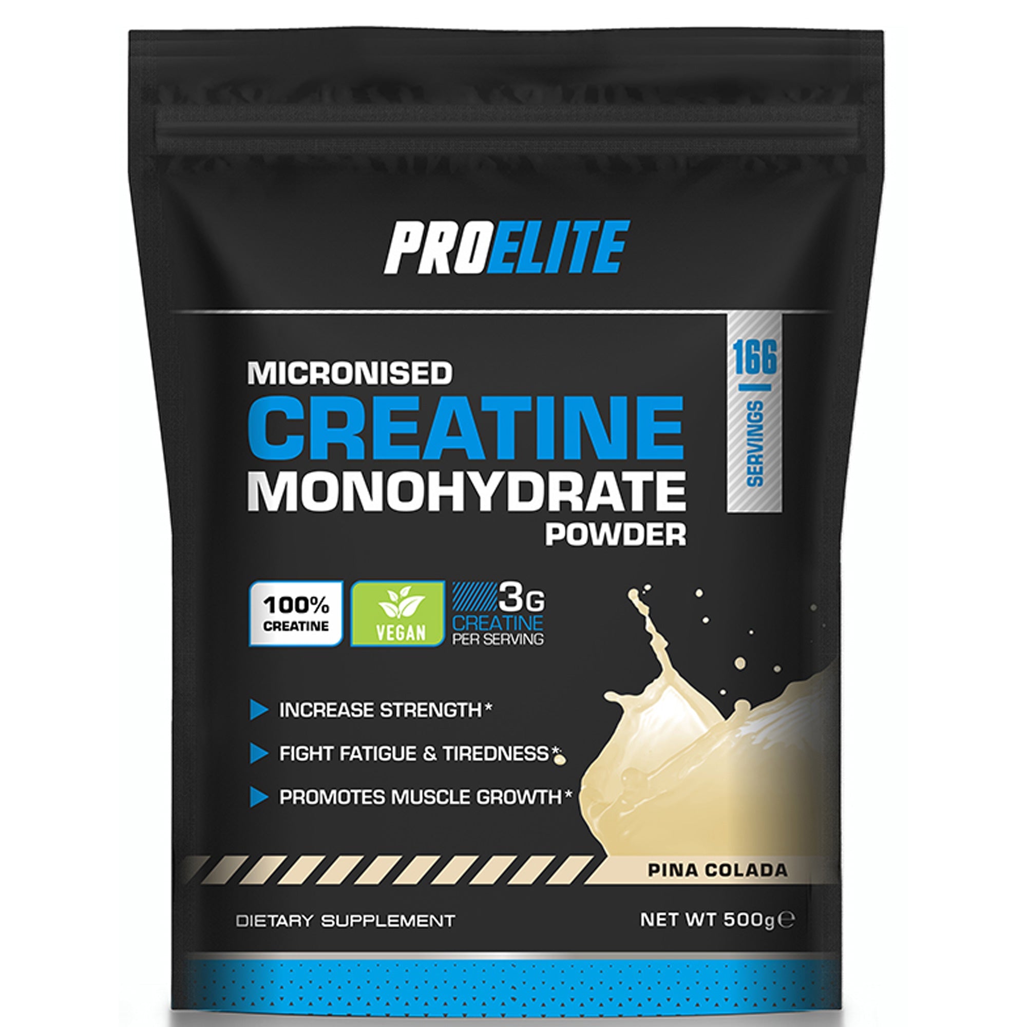 Pure Creatine Monohydrate Powder 500g (Pouch) | Pro-Elite