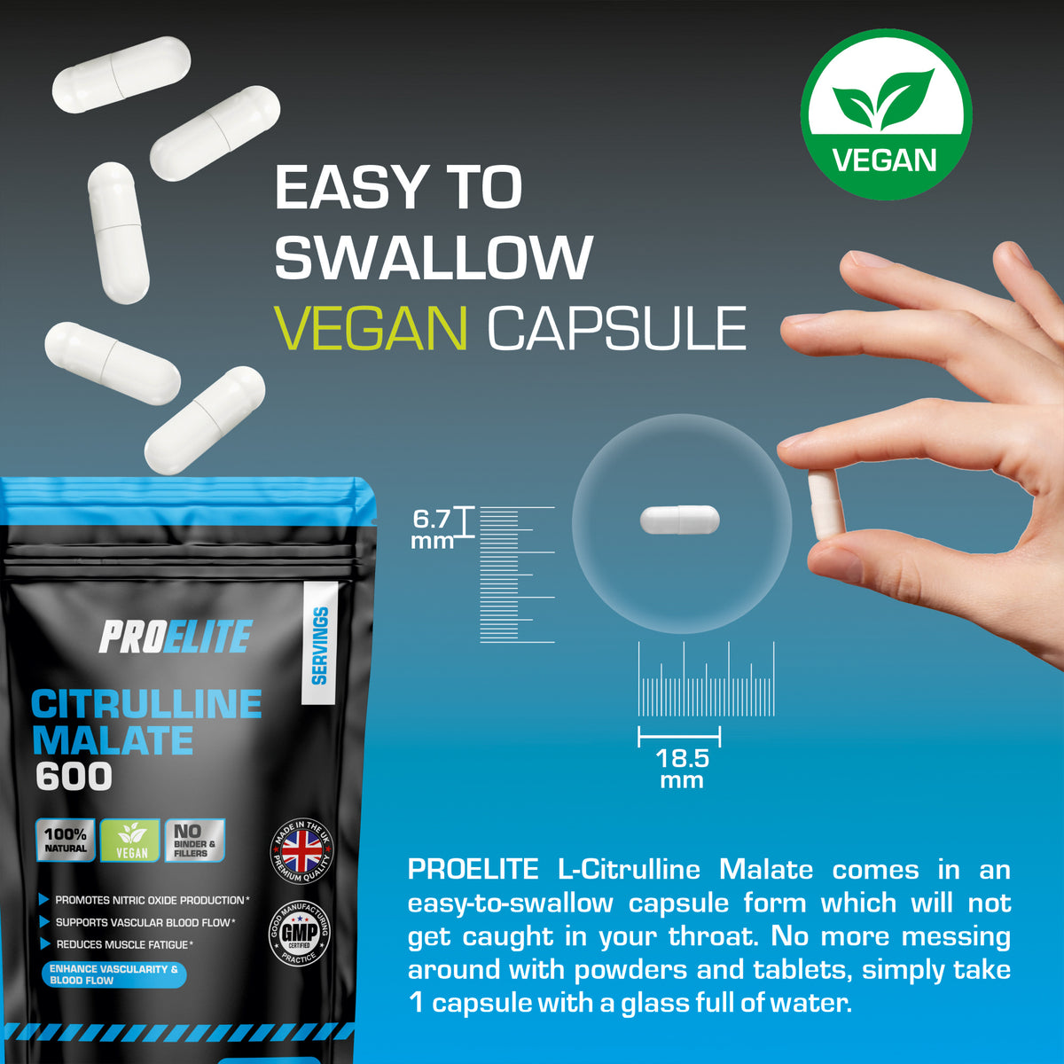L-Citrulline Malate Capsules | Pro-Elite