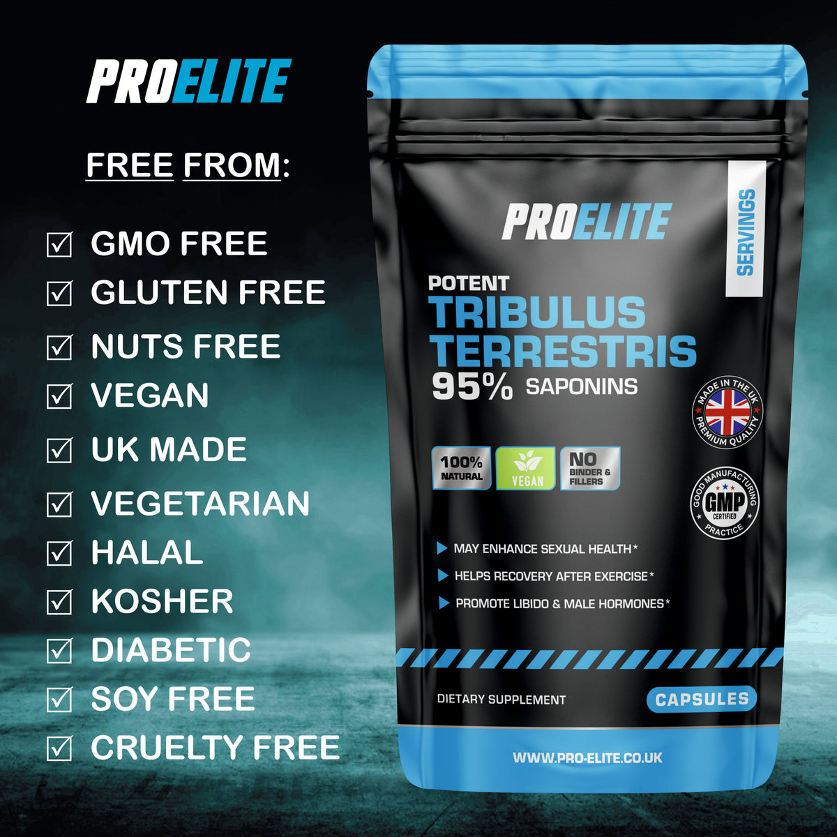 Tribulus Terrestris Vegan Capsules | Pro-Elite