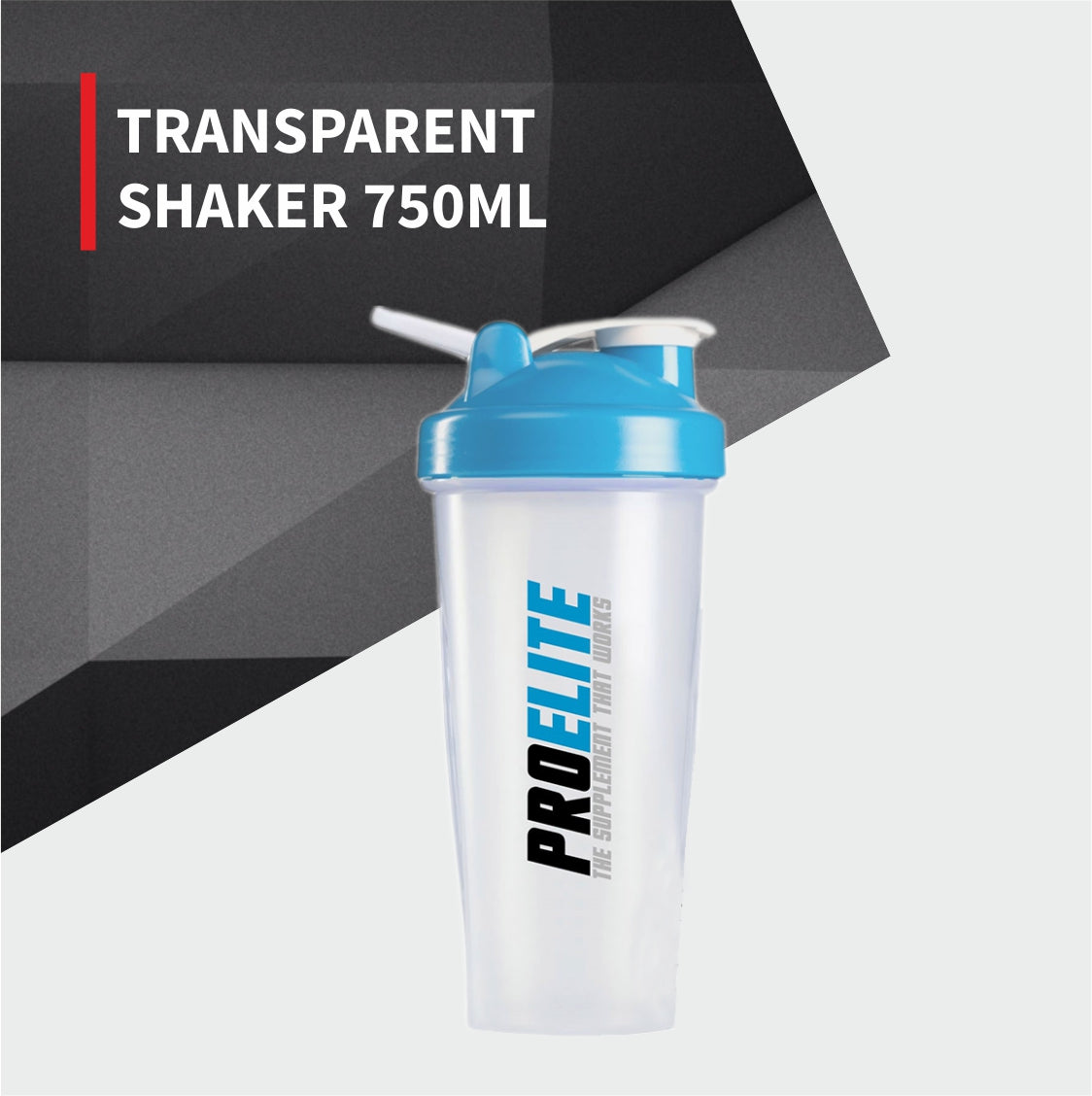 Transparent Shaker With Hook 700ml | Pro-Elite