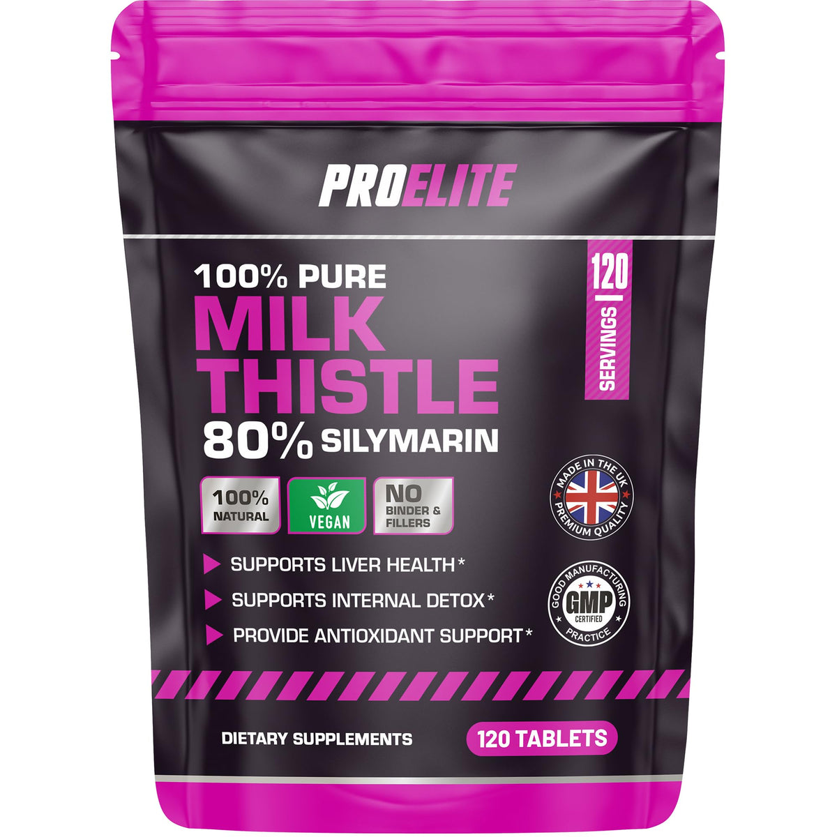 Milk Thistle 40:1 Extract Vegan Tablets | Pro-Elite