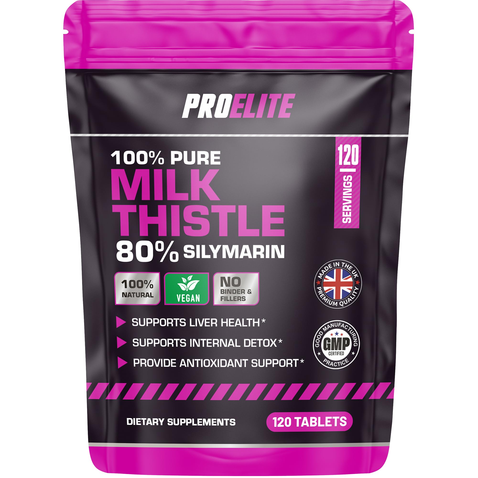 Milk Thistle 40:1 Extract Vegan Tablets | Pro-Elite