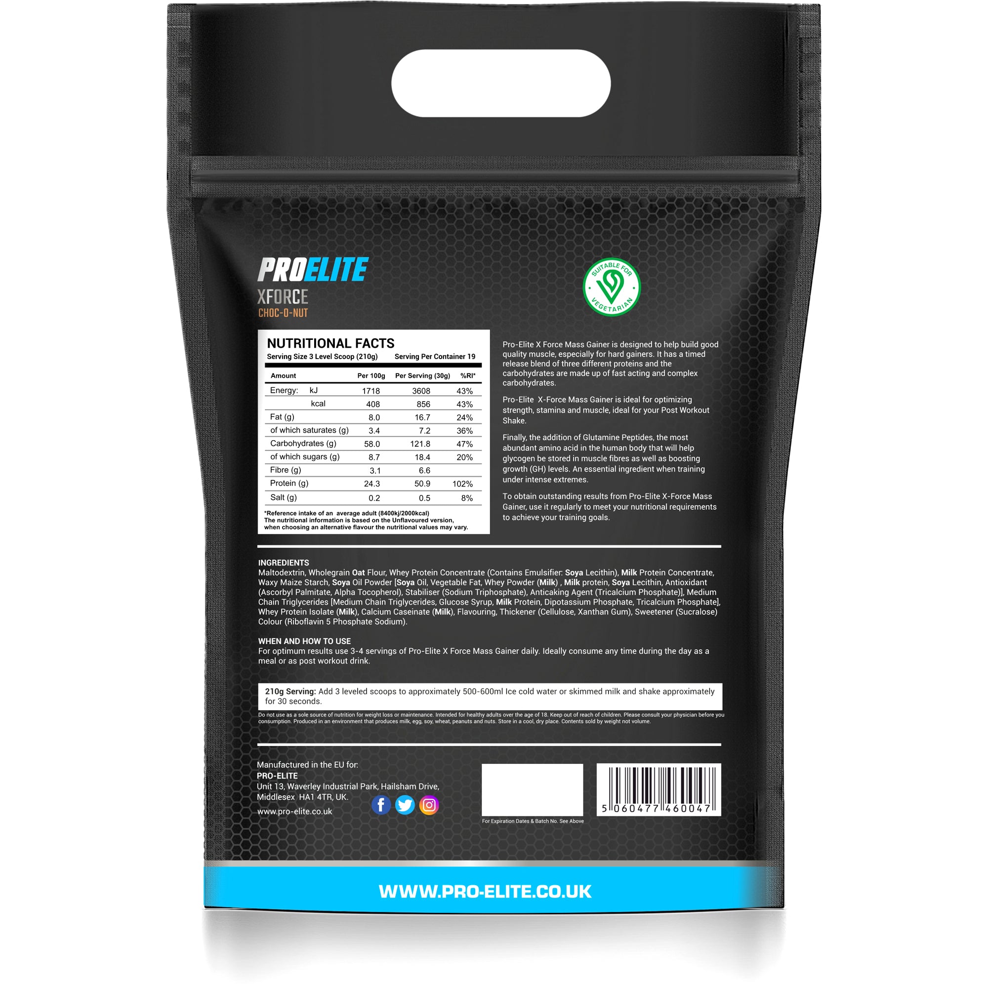 XForce Mass Gainer Pouch | Pro-Elite